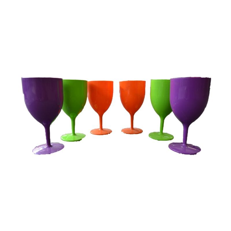 Plasticware Plasticware Tumbler Plastic 6 Piece Wine Vino P3368 (4298133176409)