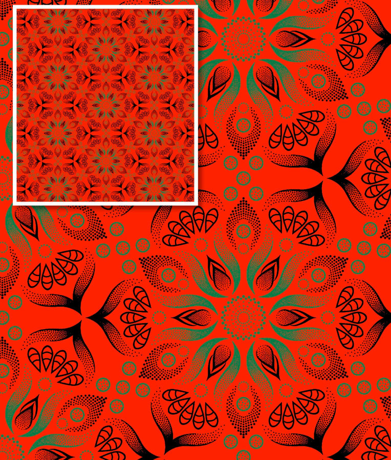 Original 3 Cat Fabric C/W16 DK Orange 90cm