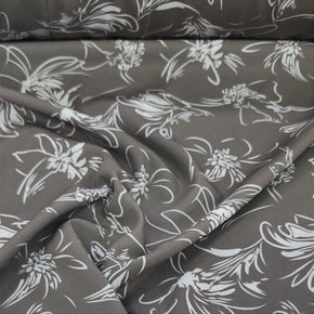 FABIANA Dress Fabrics Digital Floral Fabiana Fabric Grey 150cm (7312762601561)