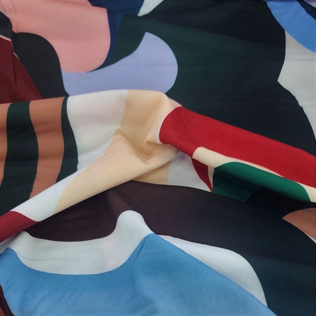 FABIANA Dress Fabrics Digital Printed Fabiana Fabric Big Flower 150cm (7313895063641)