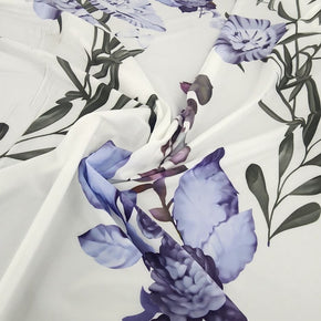 FABIANA Dress Fabrics Fabiana Stretch Fabric 150cm White/Lilac (7510766747737)