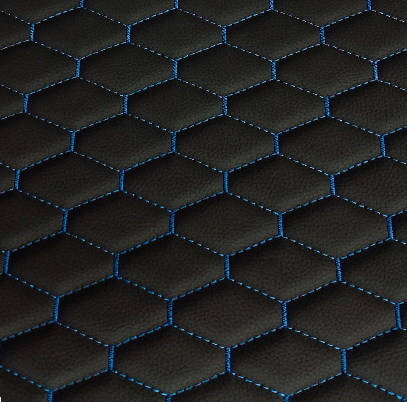 Fabric Agency Upholstery Fabric Bently Vinyl Car Fabric Black/Blue 140 cm