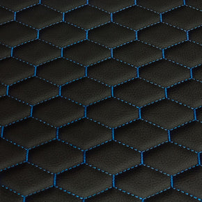 Fabric Agency Upholstery Fabric Bently Vinyl Car Fabric Black/Blue 140 cm