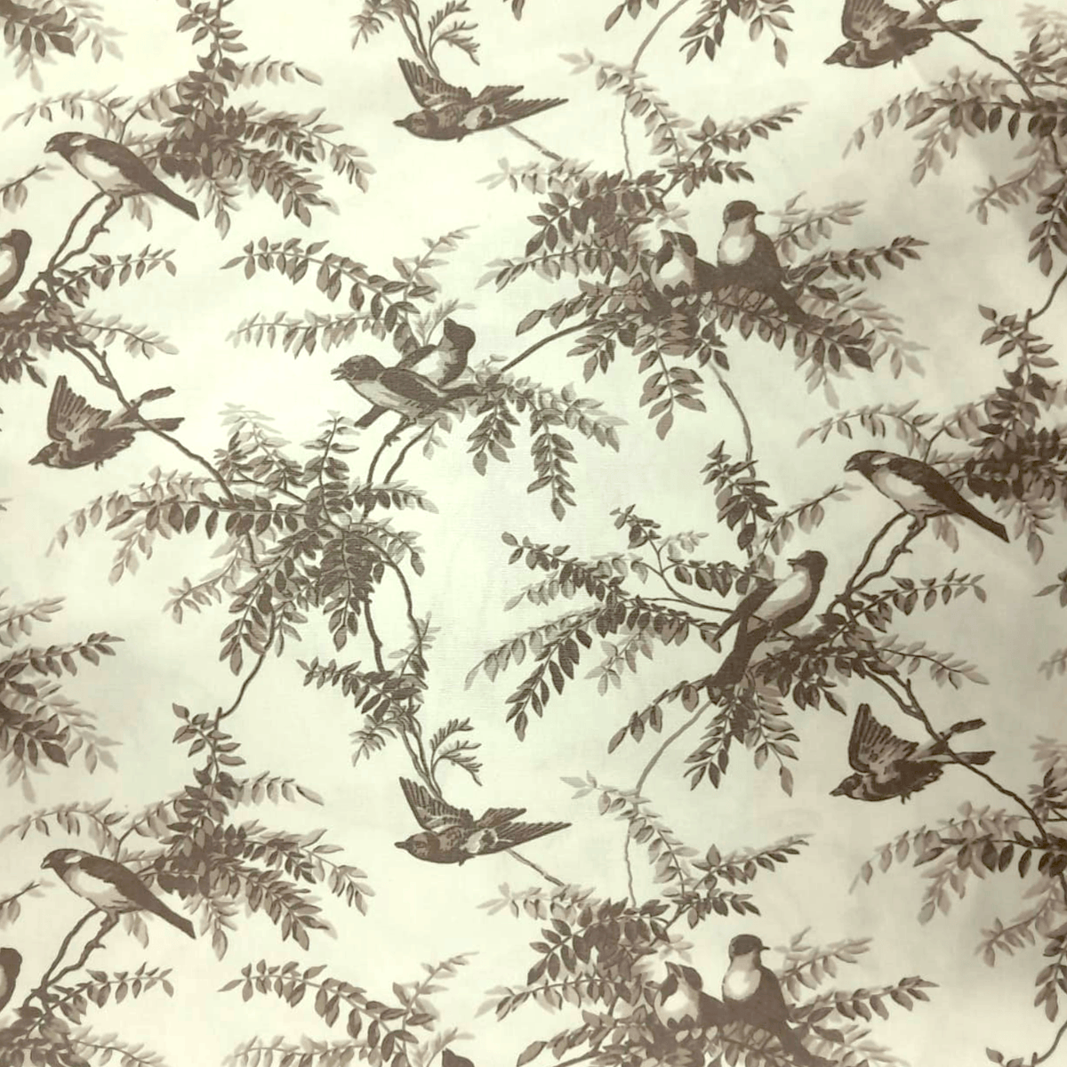 Fabric Printed Cotton Fabric Charcoal/Grey Fabric Printed Poly cotton Toile de jouy 140 cm