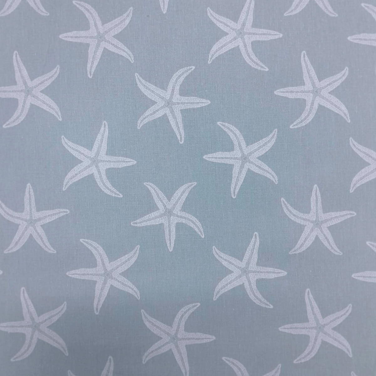 Fabric Printed Cotton Fabric Duckegg Fabric 100% Printed Poly Cotton StarFish 137 cm