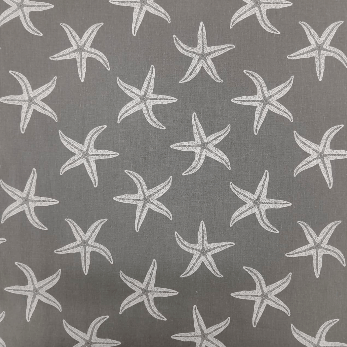 Fabric Printed Cotton Fabric Grey Fabric 100% Printed Poly Cotton StarFish 137 cm