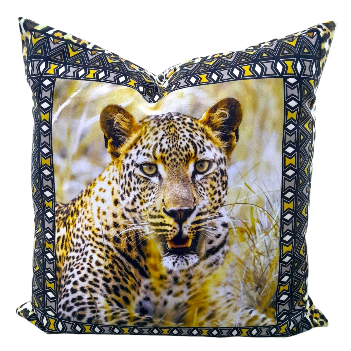 Velvet Scatter Cushion Leopard Panels 60x60 cm (8019691798617)