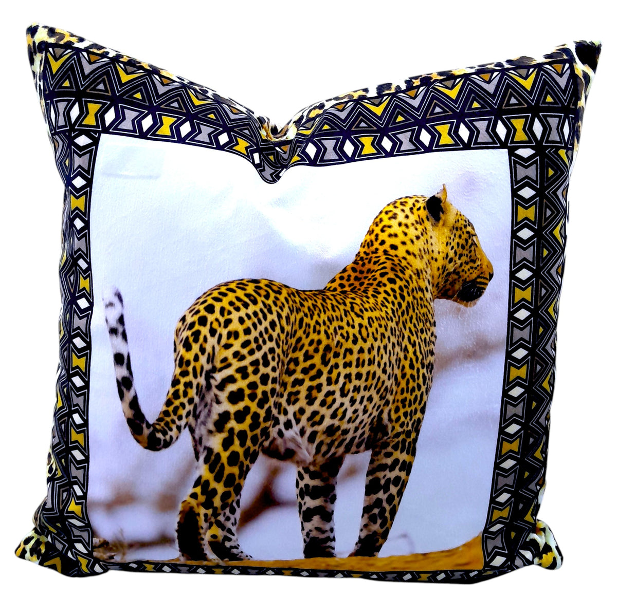 Velvet Scatter Cushion Leopard Panels 60x60 cm (8019691798617)