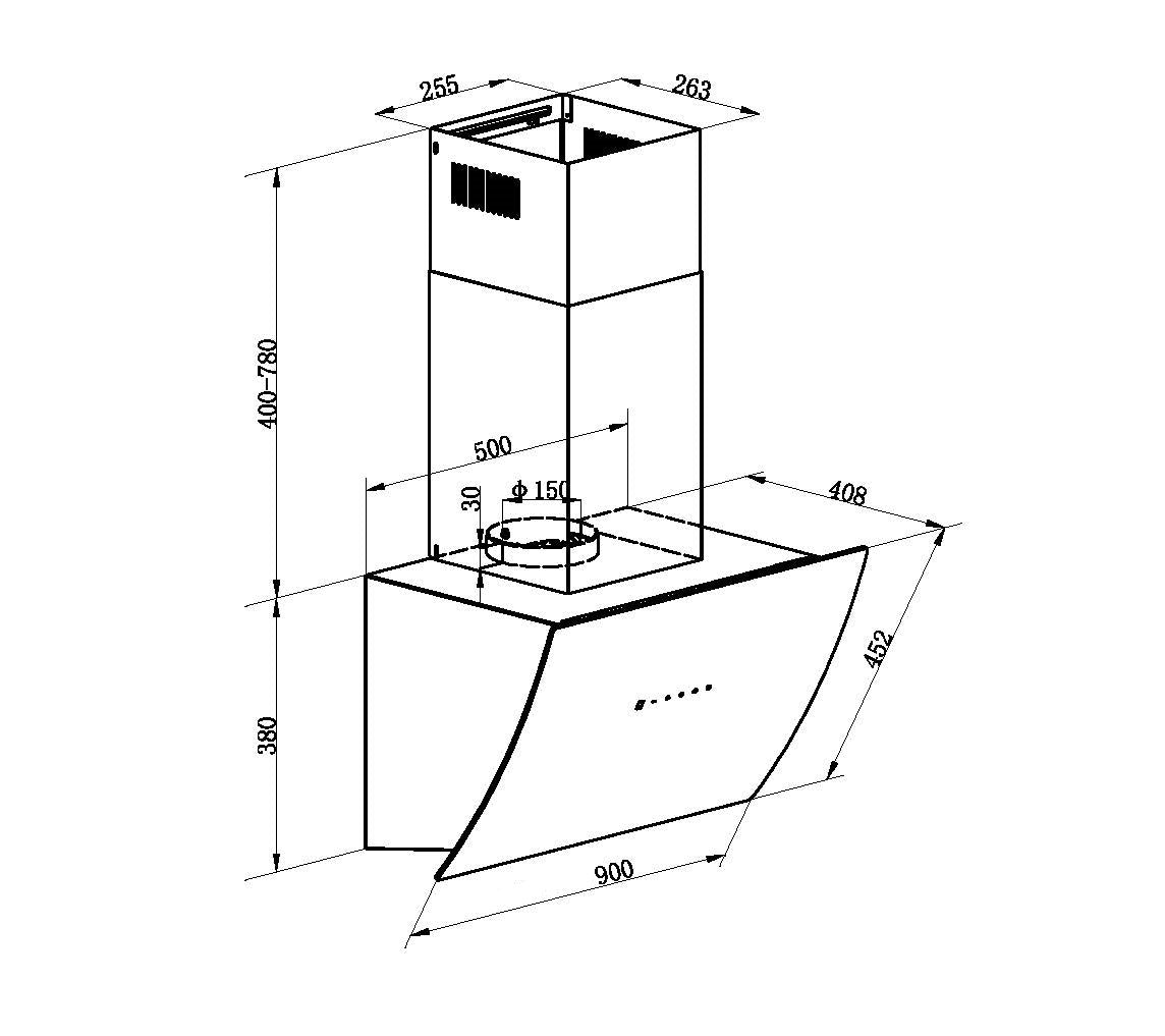 FALCO 90cm Extractor FAL-90-SO3E