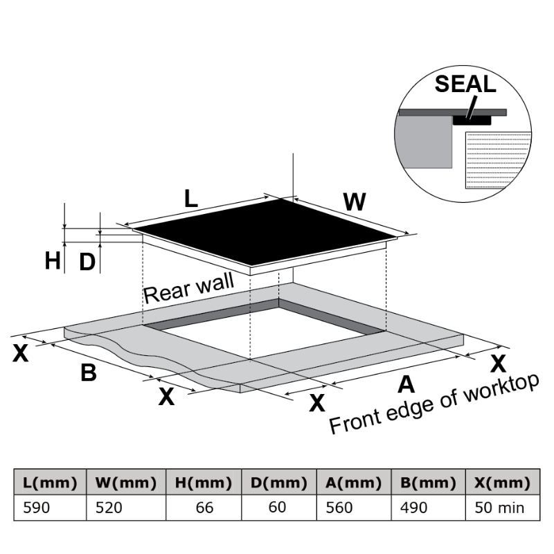 Falco 60cm Induction Hob - FAL-SSIH-60.