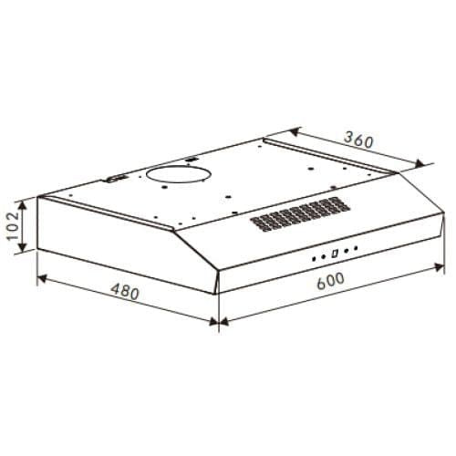 Falco extractor Falco 60cm Extractor Stainless Steel FAL-60-CHST
