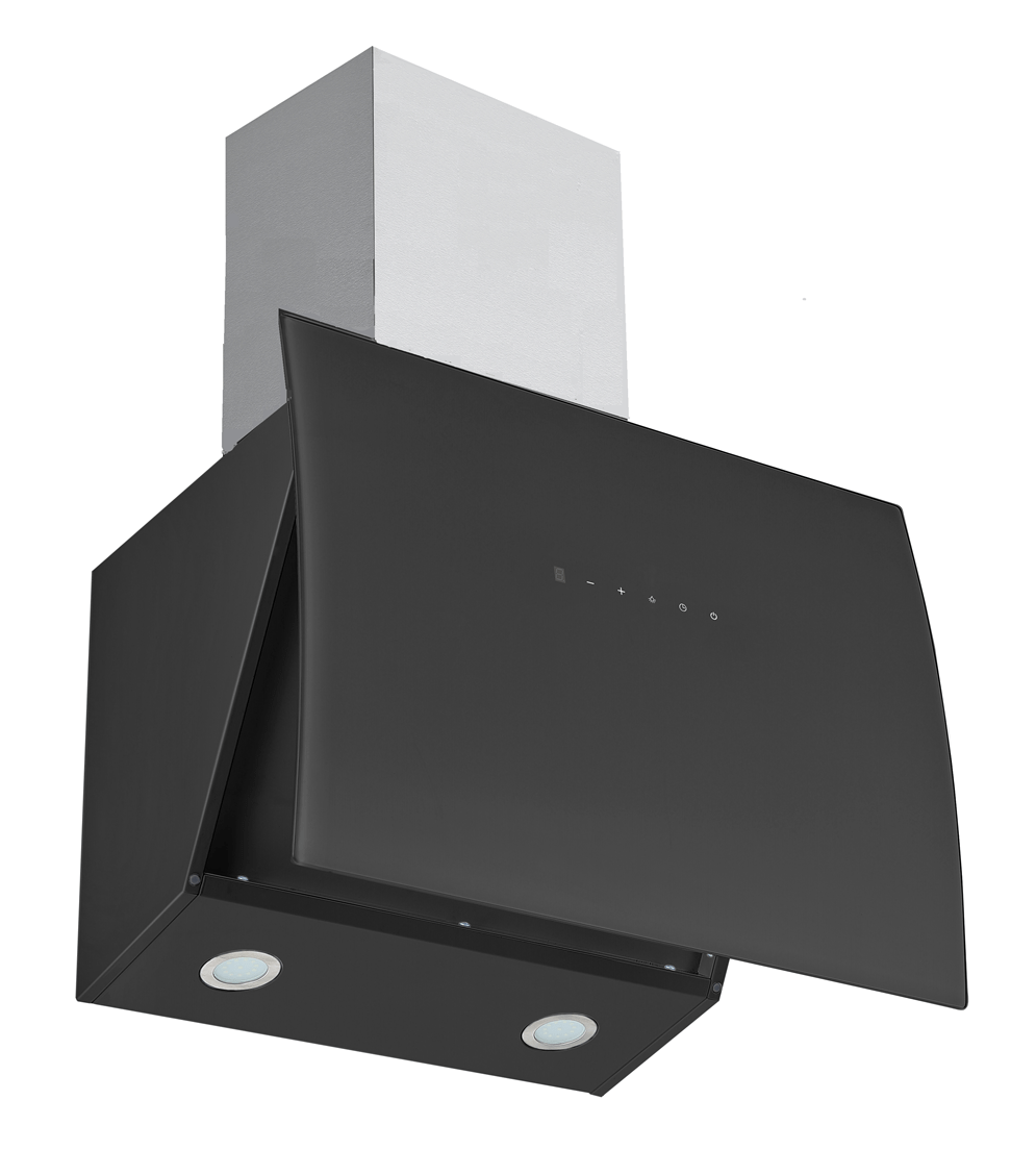 Falco Extractor Fan Falco 60cm Black Glass Wall Extractor Fan FAL-60-S03E