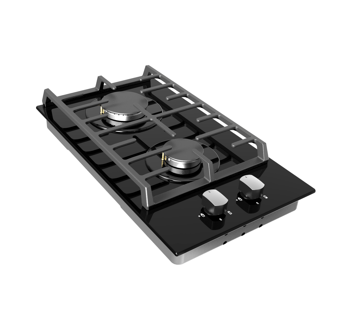 Falco Gas Hob Falco 30 cm Black Glass Gas Hob FAL- BGH-30 (7768002101337)