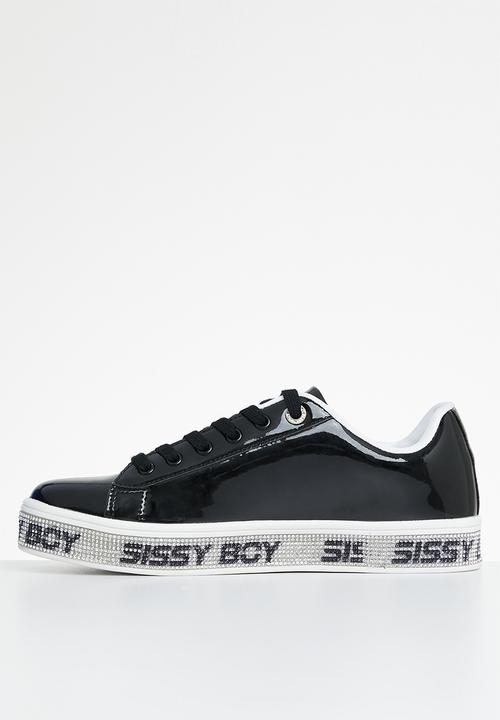 Sissy Boy Sneaker Ladies Patent Sneaker Black (7289980780633)