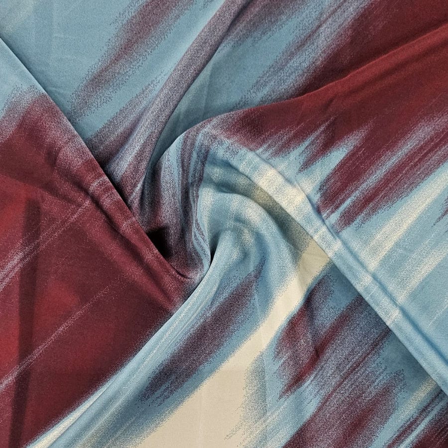 PRINTED SATIN Dress Fabrics Indigo Dull Satin Spandex 150cm (7917145653337) (7917145718873)