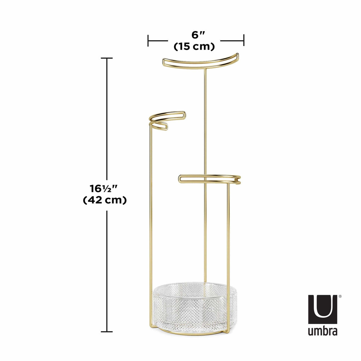 Umbra Flip Hook Umbra Tesora Jewel Stand Glass & Brass UMB1014862104 (7398857343065)