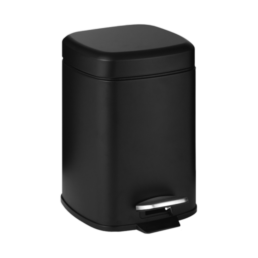 Legend DUST BIN Legend Square Soft Close 6lt Bin Black (7294491754585)