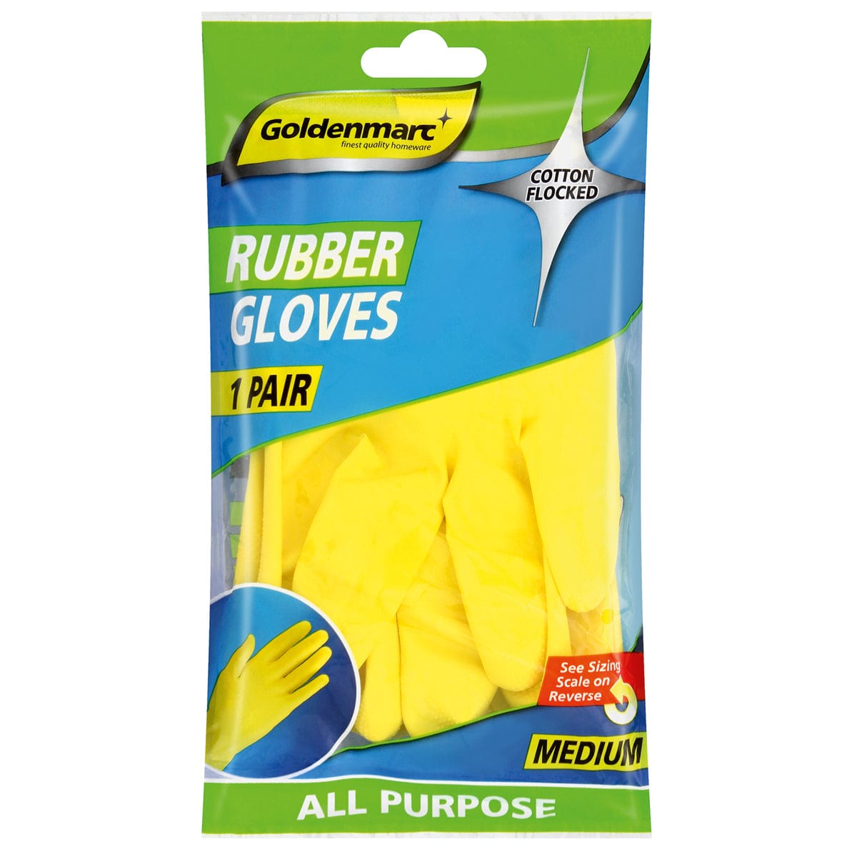 Goldenmarc Dish Coloth Goldenmarc Rubber Gloves Medium (7260530868313)