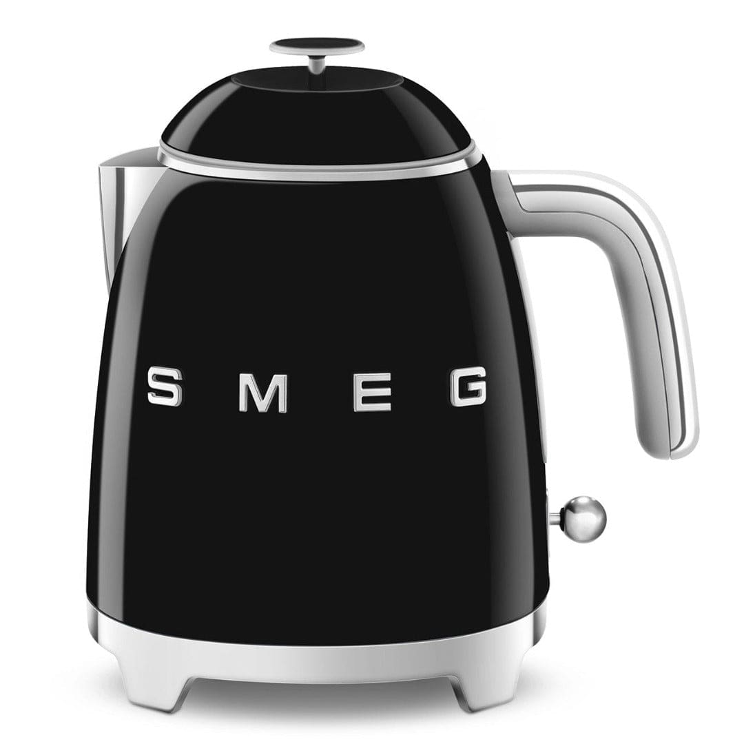 smeg KETTLE Smeg Retro Mini Electric Kettle 800ml Black KLF05BLSA (6899649347673)