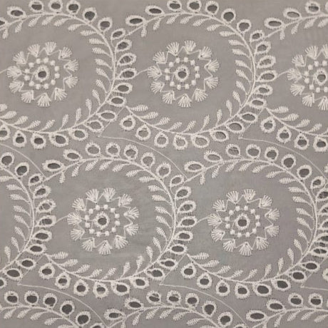 Korteks Textiles Lace & Voile Fabrics Cream Embroidery Plain Voile 36 Collection 280 cm (7904024821849)