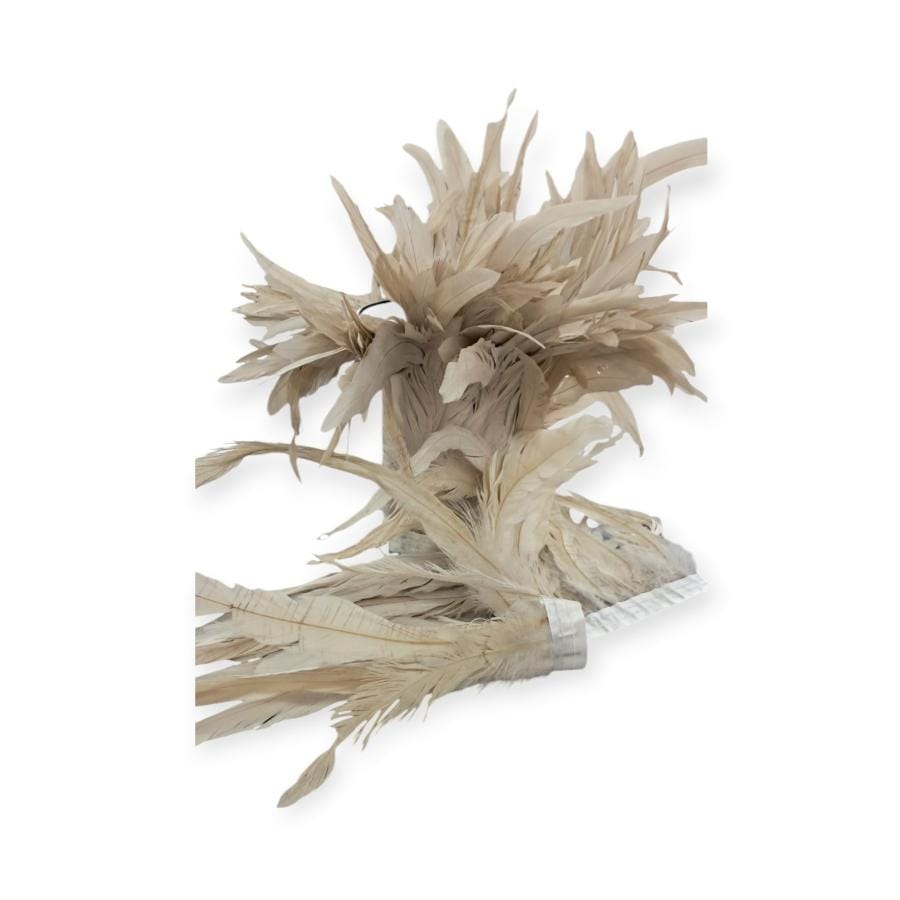 FEATHER TRIMMINGS HABBY Beige Feather Trimming XL MTTFT (7789177864281)