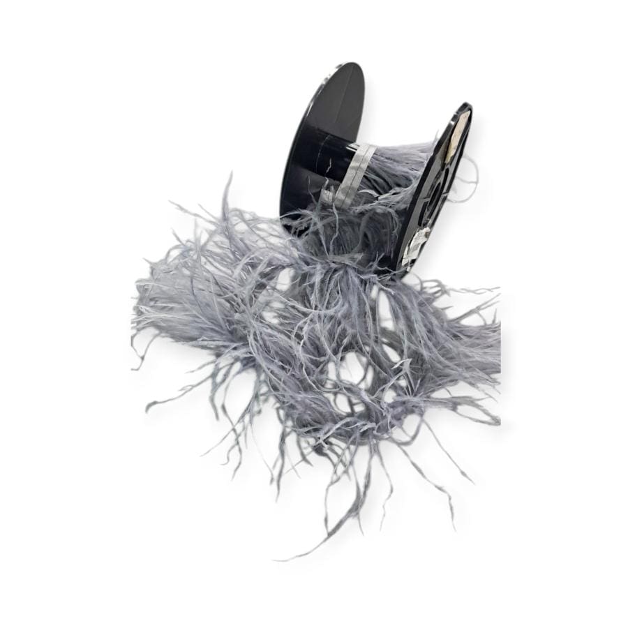 FEATHER TRIMMINGS Habby Grey Ostrich Feathers (4790752018521)