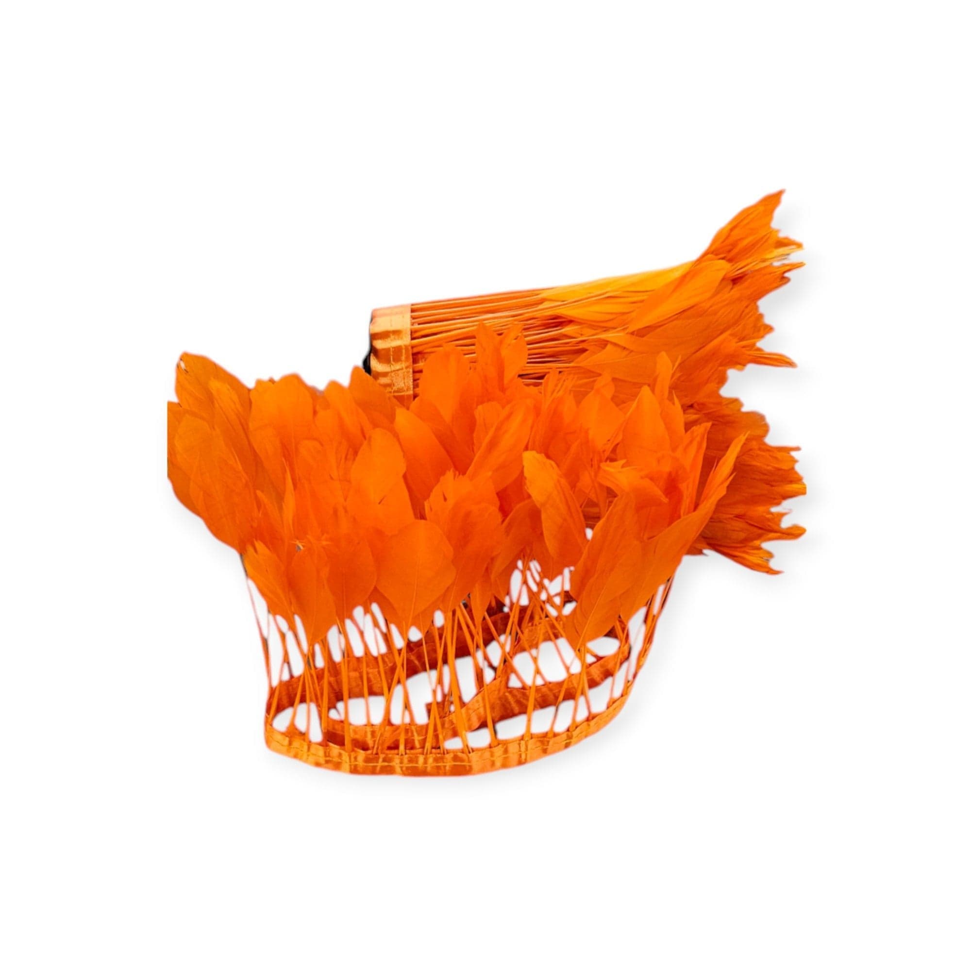 FEATHER TRIMMINGS HABBY Orange Feather Trimming WTFT (7790797291609)