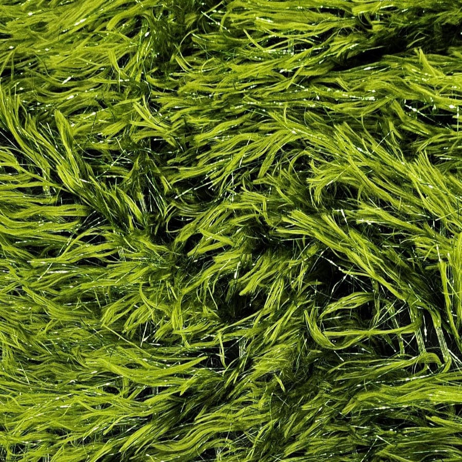 FEATHERS BROCADE Dress Fabric Chartreuse Feather Brocade 150cm