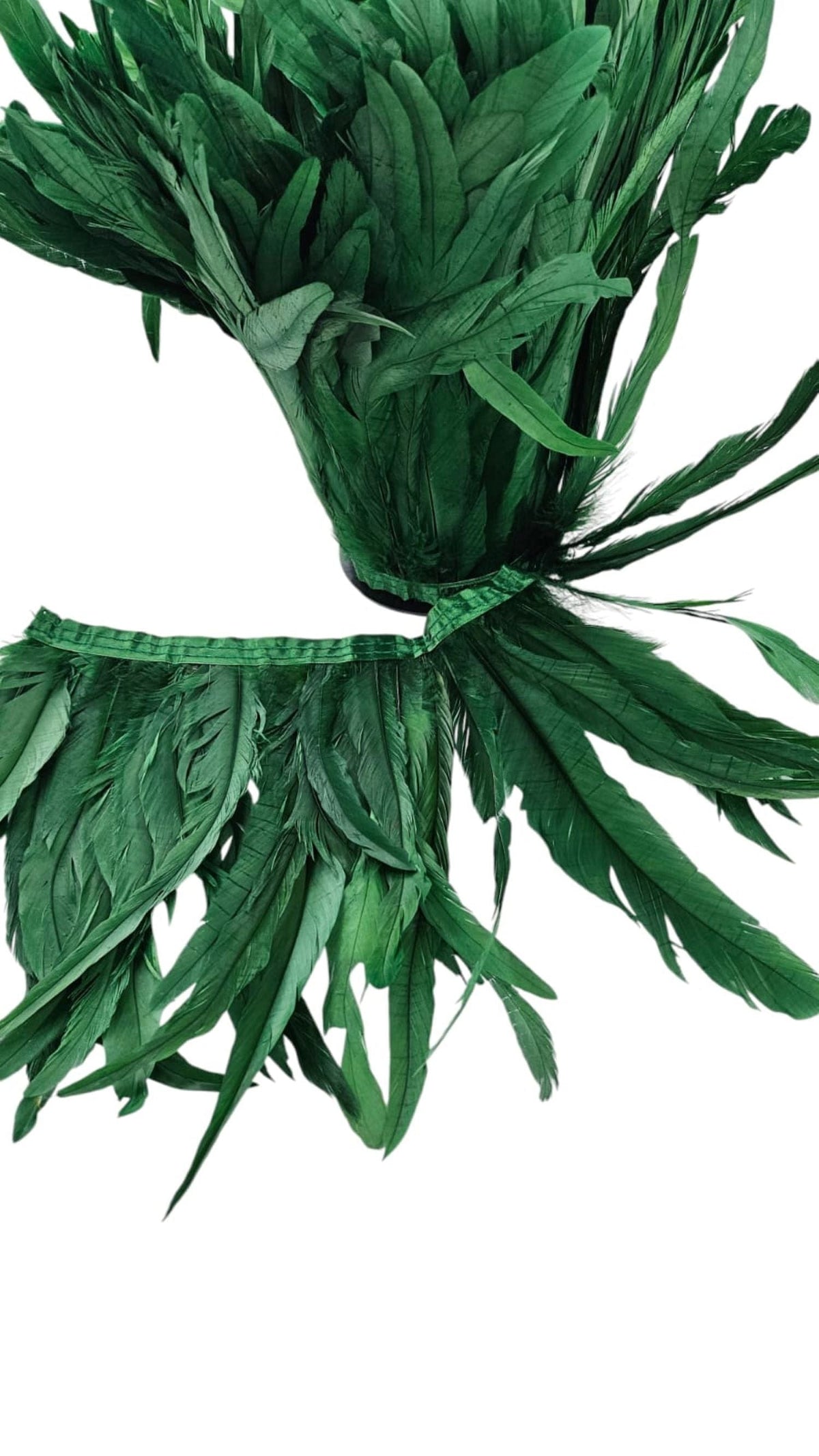 FEATHERS Habby Bottle Green Feather Trimming XL (7263457443929)