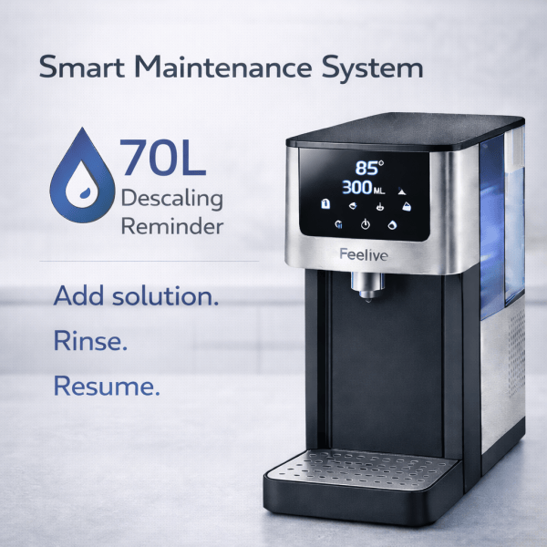 FEELIVE WATER DISPENSER Feelive Instant Hot and UV Cold Water Dispenser FWD40D