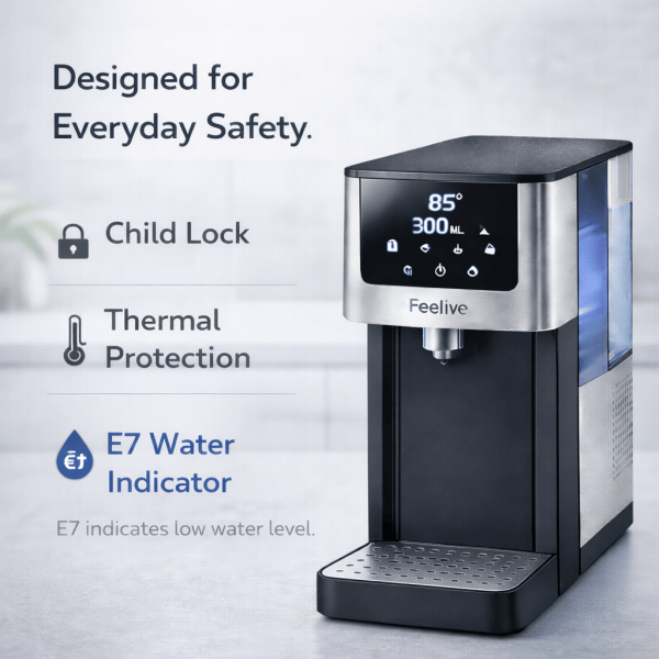 FEELIVE WATER DISPENSER Feelive Instant Hot and UV Cold Water Dispenser FWD40D