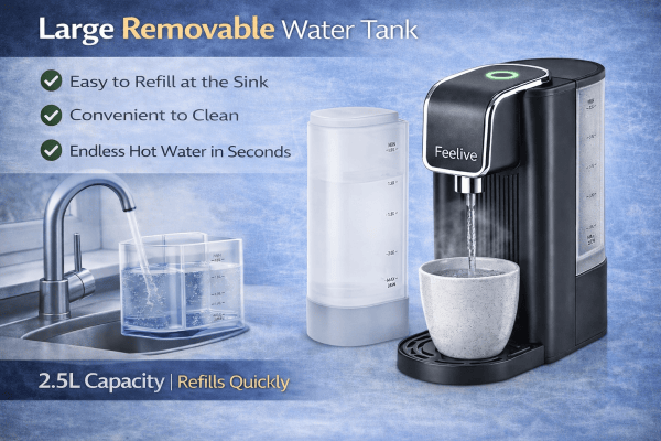 FEELIVE WATER DISPENSER Feelive Instant Hot Water Dispenser (One-Touch) FWD30M