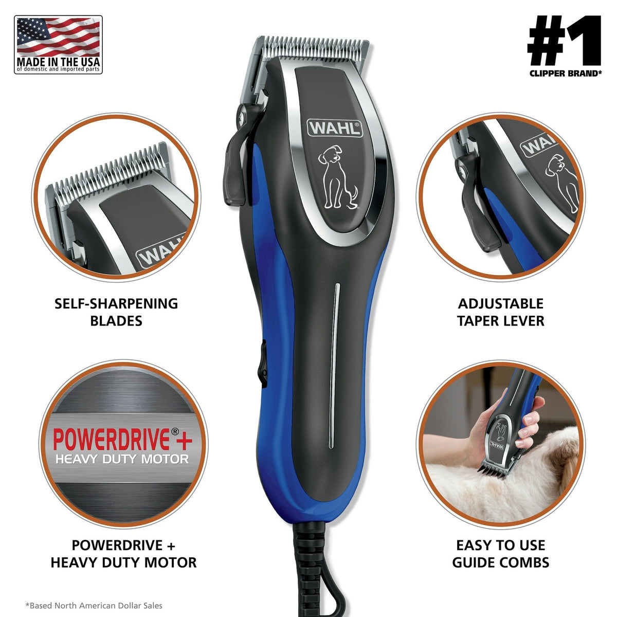 Wahl Pet-Pro Plus Corded Pet Hair Clipper Kit 8-Piece 3026759.