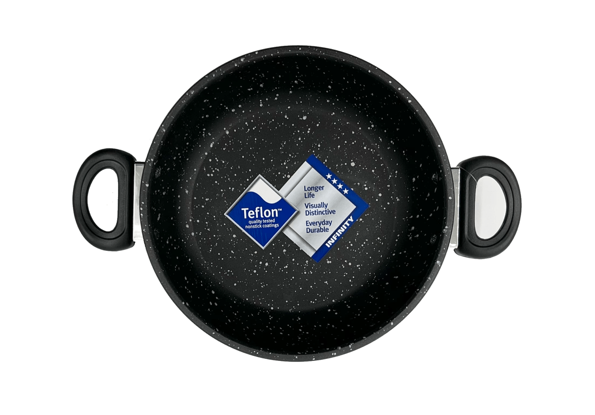 FIG POTS Fig Non Stick 28cm Wok With Glass Lid FIGW28 (7589290901593)