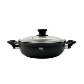 FIG POTS Fig Non Stick 28cm Wok With Glass Lid FIGW28 (7589290901593)