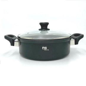 FIG POTS FIG Non-Stick Multipurpose Pan 28cm With Glass Lid (7589298241625)