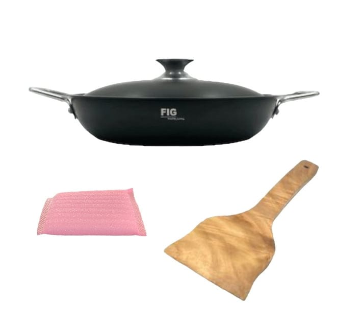 FIG POTS Fig Paella 28Cm With Glass Lid And Stainless Steel Handle (7588516429913)