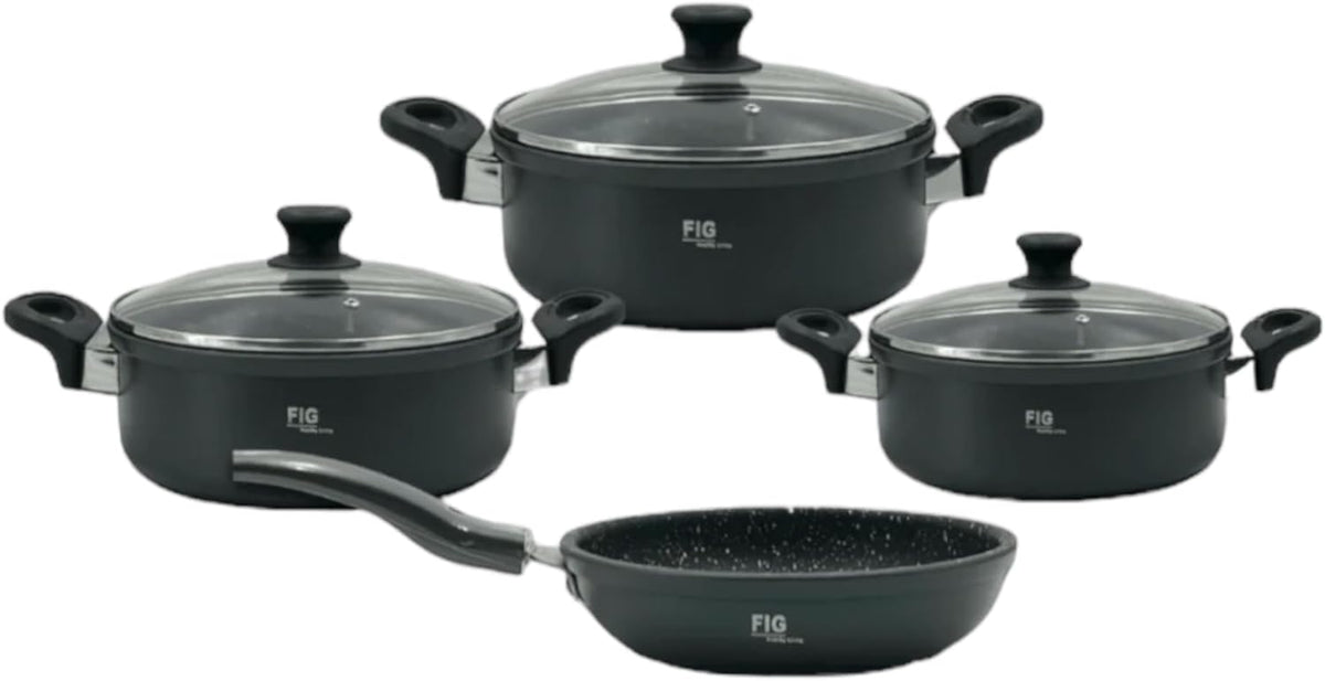FIG Pots Set Fig 7 Piece Non-Stick Stewpan Set FIG7SP