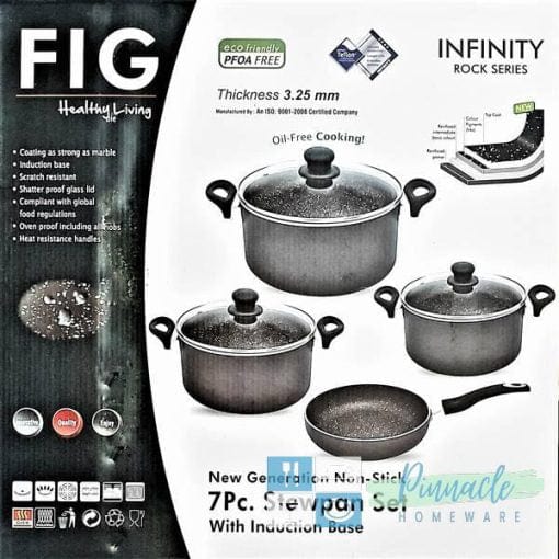 FIG Pots Set Fig 7 Piece Non-Stick Stewpan Set FIG7SP