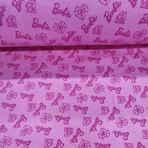 FLANNEL Dress Printed Flannel Fabric Barbie Diamonds 110cm (7305686384729)