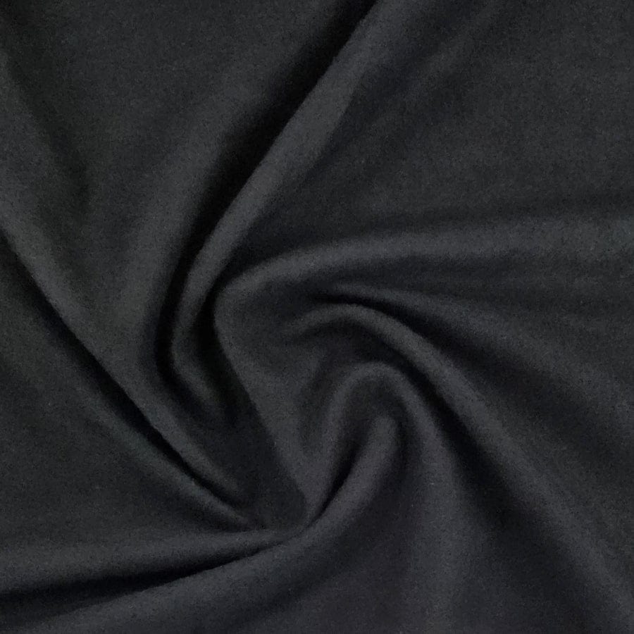 FLANNEL Fabric Black Plain Flannel Fabric 150cm