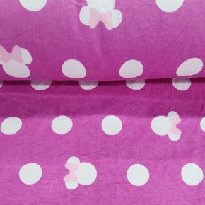 FLANNEL Habby Printed Flannel Fabric Minnie Pink 110cm (7305689038937)