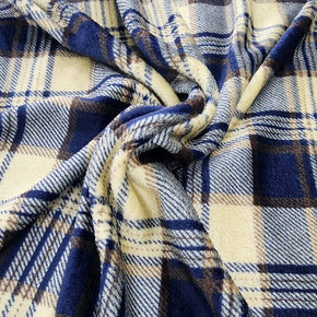 Fleece blanket Printed Mongolian Fleece Fabric Navy/Beige 150 cm (7588980785241)