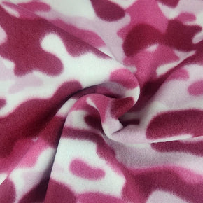 Fleece blanket Printed Polar Fleece Fabric 150 cm Pink Camo (7667902775385)