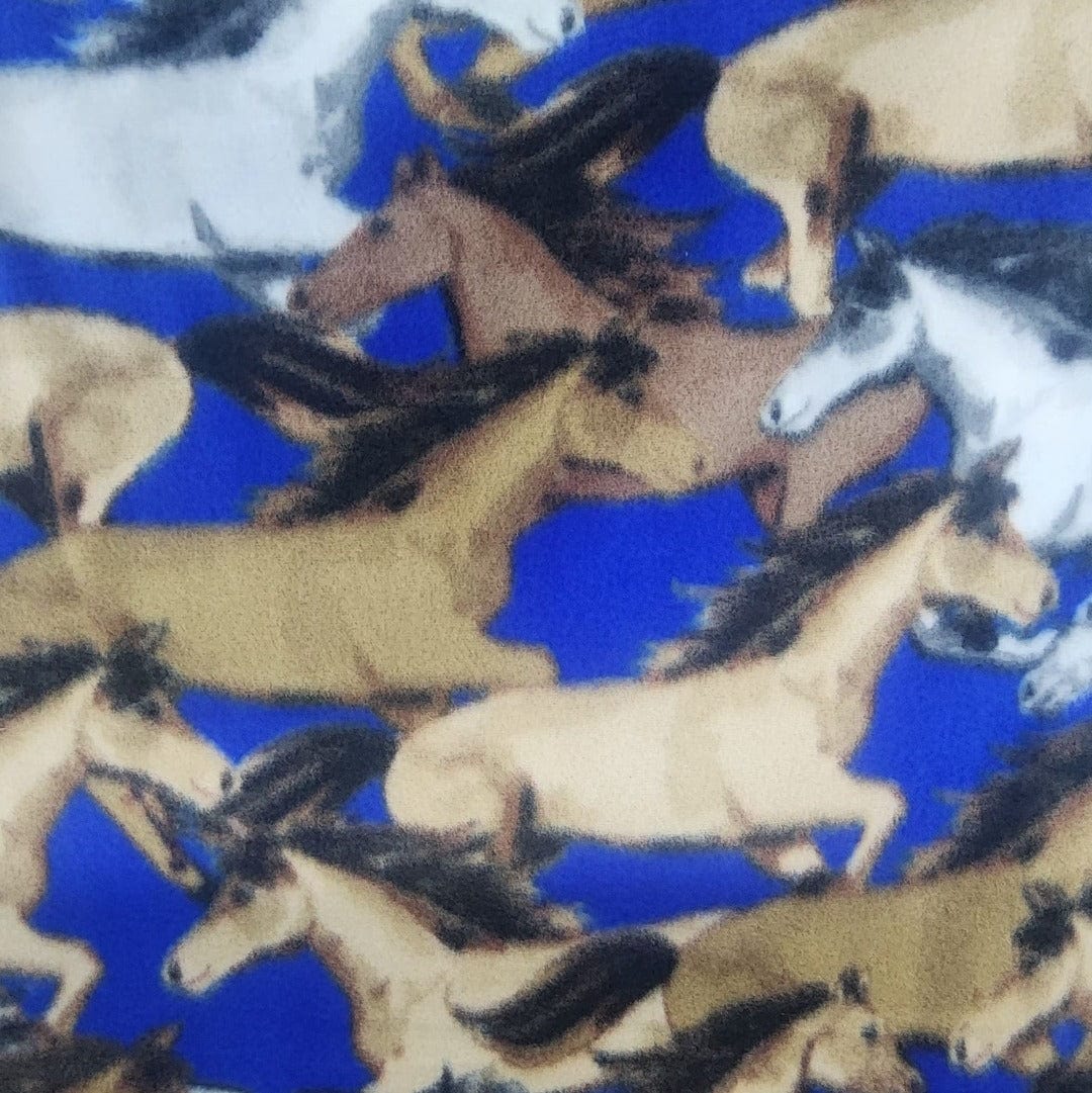 Fleece Blankets Printed Polar Fleece Fabric 150 cm Horses (7667899236441)