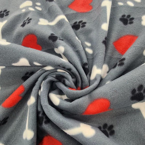 Fleece Blankets Printed Polar Fleece Fabric 150cm Bones (7588429037657)