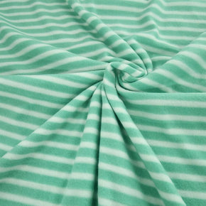 Fleece Blankets Printed Polar Fleece Fabric 150cm Green Stripe (7582392156249)
