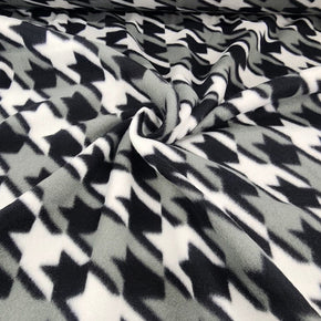 Fleece Blankets Printed Polar Fleece Fabric Hounds Tooth 150 cm (7589077483609)