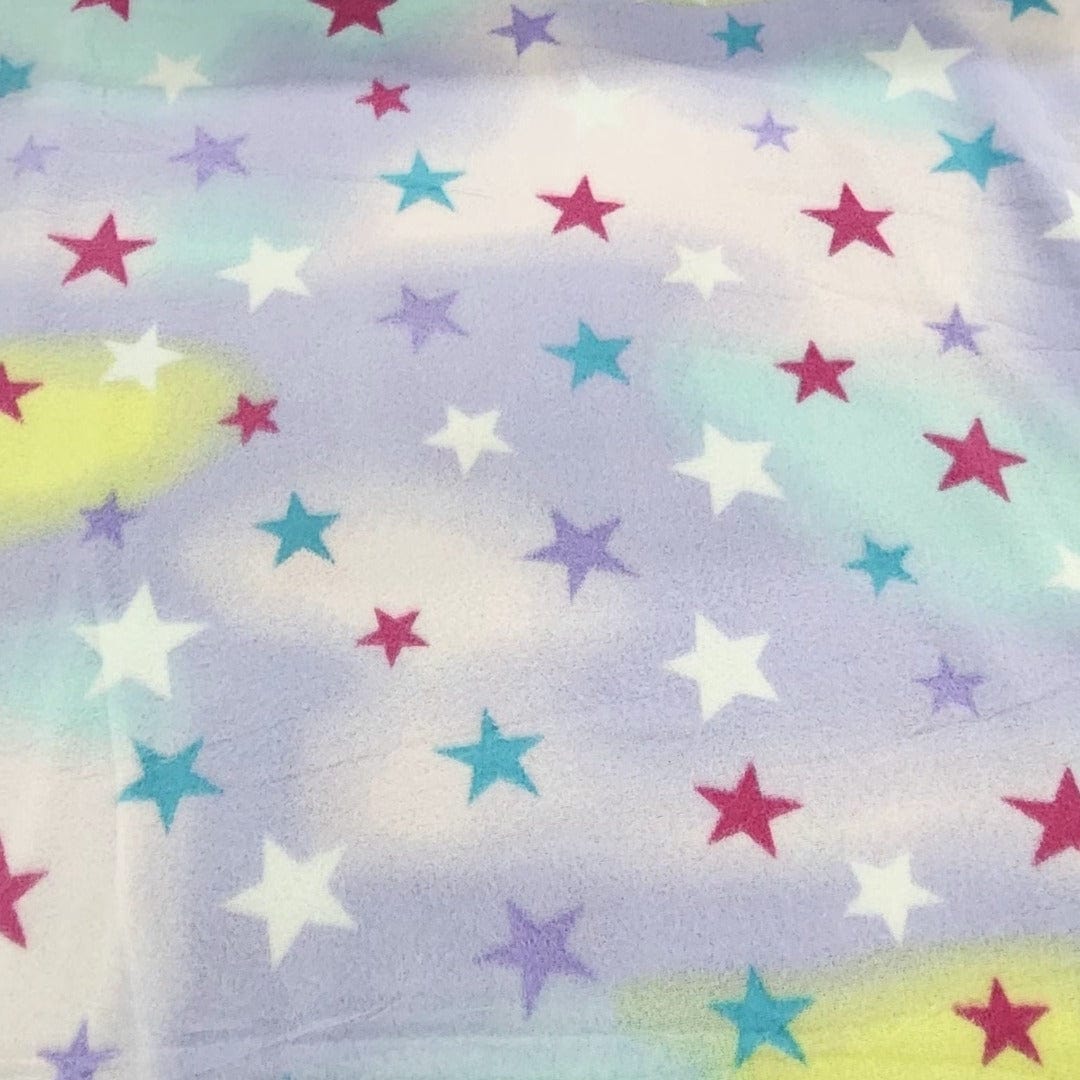 Fleece Blankets Printed Polar Fleece Fabric Multi Star 150cm (7524565778521)
