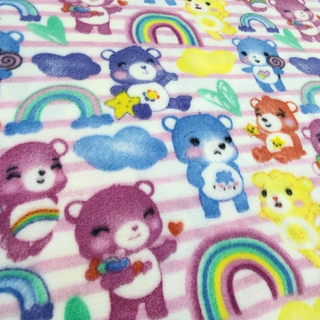 Fleece Blankets Printed Polar Fleece Fabric Teddies & Rainbows 150cm (7524278763609)